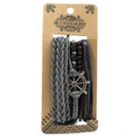 Сет Машки Нараквици од Кожа и Метал - Image 3