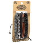 Сет Машки Нараквици од Кожа и Метал - Image 4