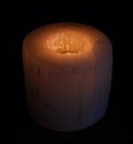 Кружен цилиндричен свеќник од селенит - 8 цм. - Image 3