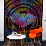 Единечна прекривка / ѕидна таписерија глава на слон - Image 3