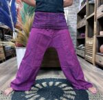 Јога и фестивал панталони Мандала Мантра виолетово
Yoga and Festival Pants - Thai Fisherman Mandala Mantra on Purple - Image 4