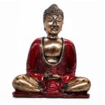 Фигура црвено златно Буда средна големина