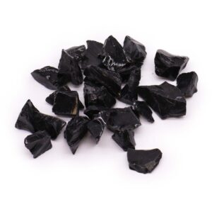 Црн Обсидијан необработен камен(15 ден./грам) - Image 3