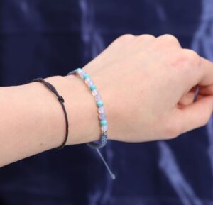 Зодијак кристална свеќа со нараквица од скапоцени камења - Риби - Image 3