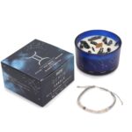 Зодијак кристална свеќа со нараквица од скапоцени камења - Близнаци