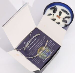 Зодијак кристална свеќа со нараквица од скапоцени камења - Близнаци - Image 3