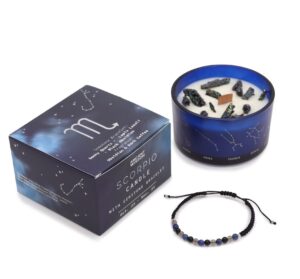 Зодијак кристална свеќа со нараквица од скапоцени камења - Шкорпија - Image 4