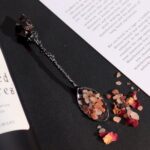 Комплет од 7 темно сребрени кристални лажички за вештерки од скапоцен камен - Image 3